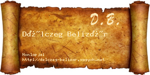 Délczeg Belizár névjegykártya